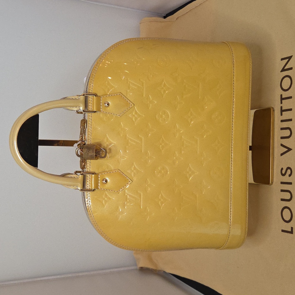 Louis Vuitton 2013 Rare Ltd Production Vernis Alma PM Juan Passion Yellow
